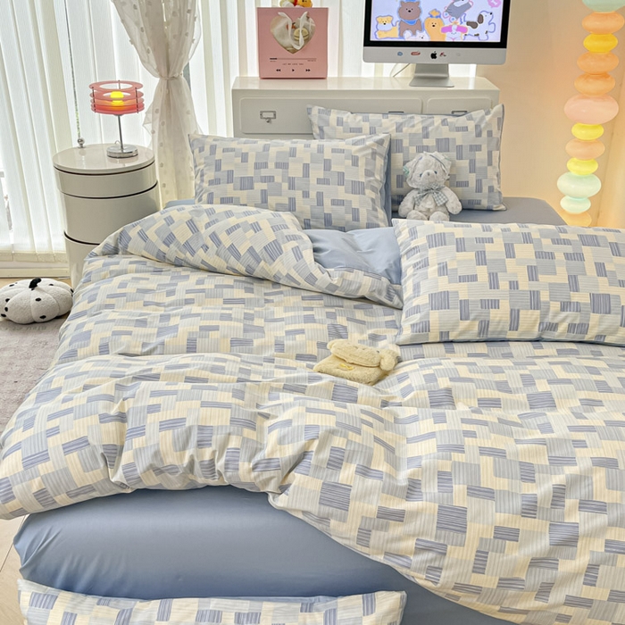 91家纺网 家纺一手货源 找家纺 晨希家居 2025新款全棉卡通印花简约款单被套-子影