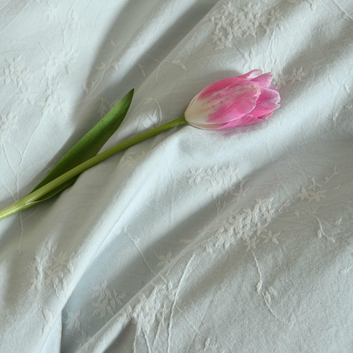 91家纺网 家纺一手货源 找家纺 云上 2025全棉提花床品系列·风铃 风铃-蓝