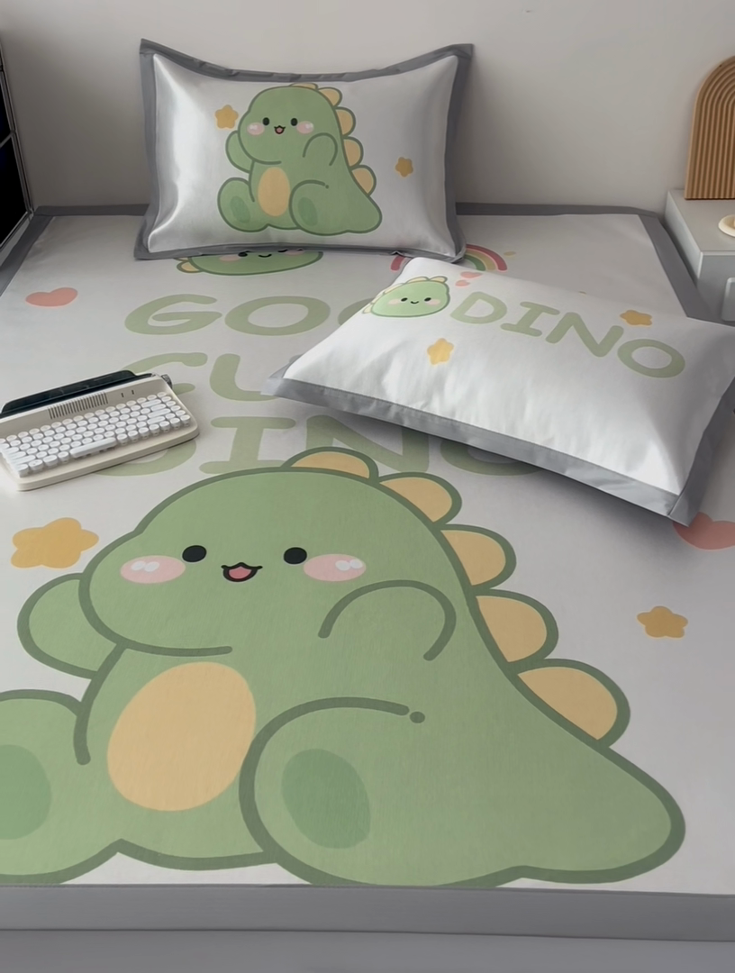 91家纺网 家纺一手货源 找家纺 倾慕家纺 800D数码大版冰丝凉席 小龙DD