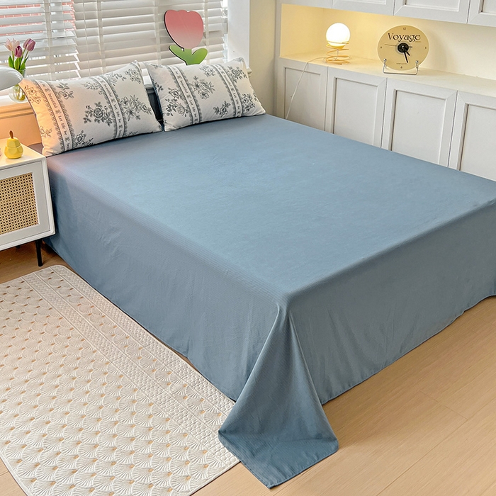 91家纺网 家纺一手货源 找家纺 王朝国际 2026新款直播热款有氧提花有氧双层纱碎花单被套 花容