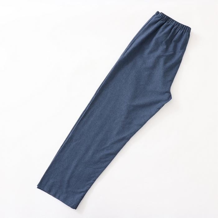 91家纺网 家纺一手货源 找家纺 伊嫚家居 2025新款无印日式双股全棉法兰绒家居服良品睡衣女纯棉直播秋冬款情侣睡衣 海军蓝纯色男