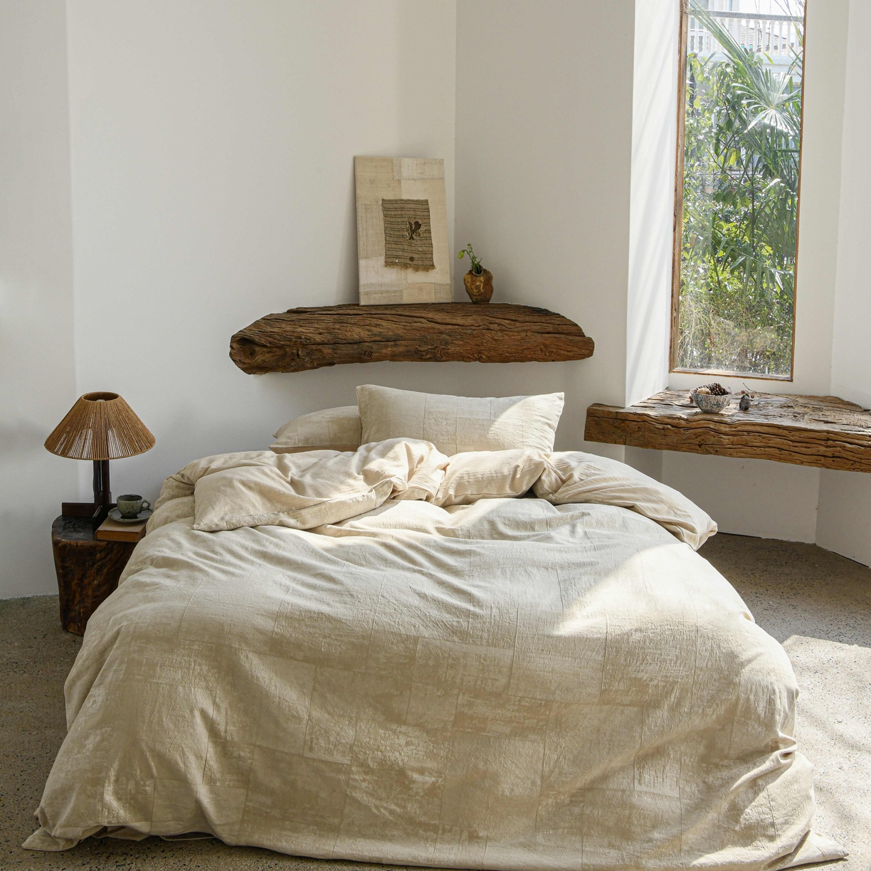 91家纺网 家纺一手货源 找家纺 云上 2025全棉色织大提花床品·侘寂空间   空间-米