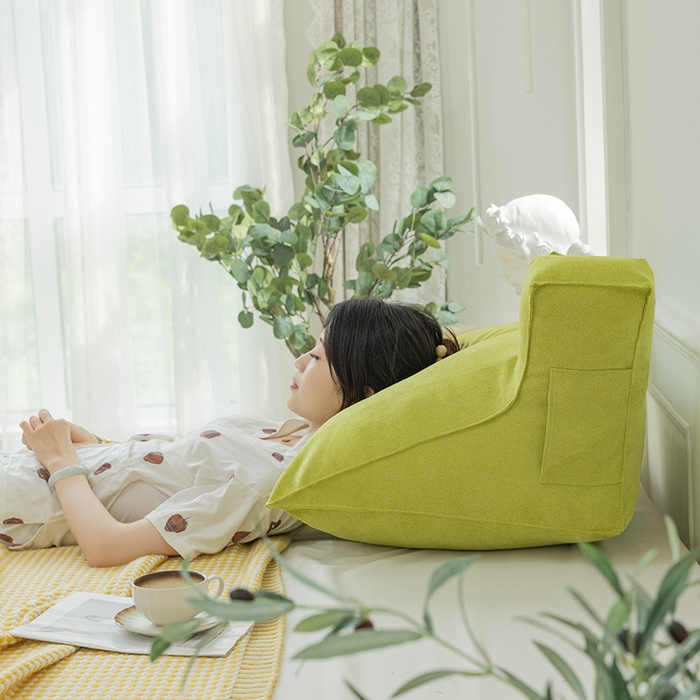 91家纺网 家纺一手货源 找家纺 一兰家纺 2025新款单人床头靠垫护腰靠背靠枕大抱枕抱抱靠 抱抱靠-青草色