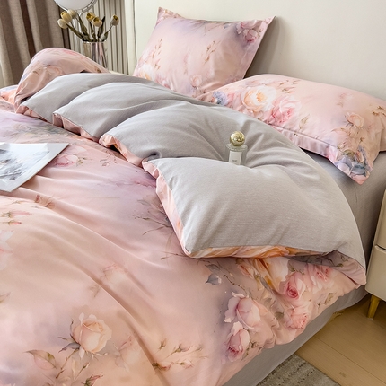芃成家纺 2025新款A类莱赛尔天丝棉四件套-缤纷花语