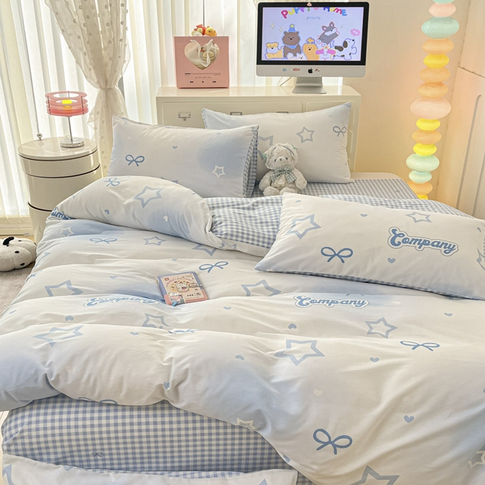 91家纺网 家纺一手货源 找家纺 晨希家居 2025新款全棉卡通活性印花四件套-梦境