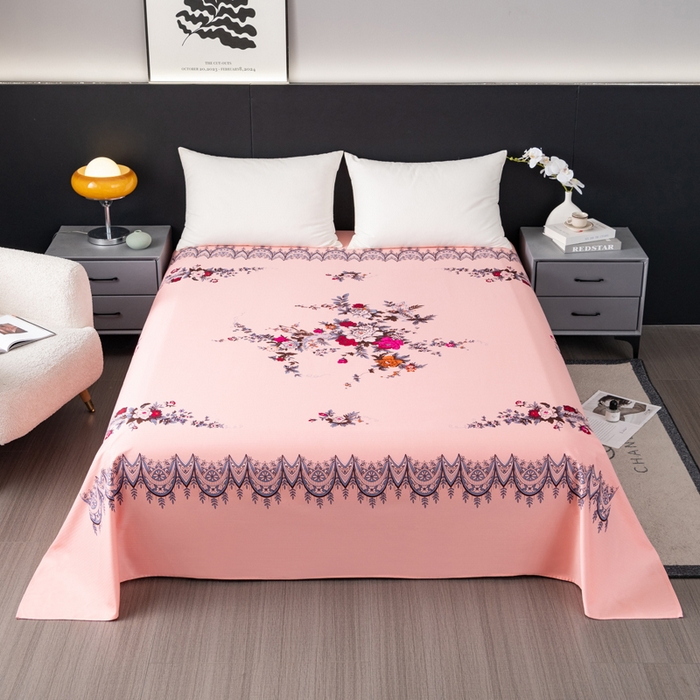 91家纺网 家纺一手货源 找家纺 居美良品 2025新款国民老上海床单 经典牡丹-玉色