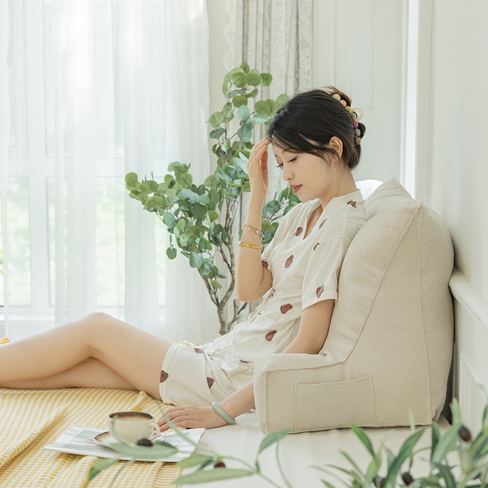 91家纺网 家纺一手货源 找家纺 一兰家纺 2025新款单人床头靠垫护腰靠背靠枕大抱枕抱抱靠 抱抱靠-奶昔米