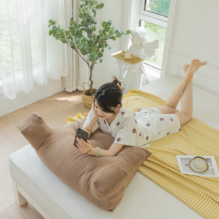 91家纺网 家纺一手货源 找家纺 一兰家纺 2025新款单人床头靠垫护腰靠背靠枕大抱枕抱抱靠 抱抱靠-枫叶棕