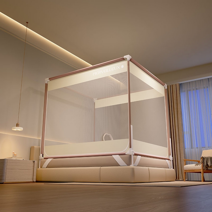 91家纺网 家纺一手货源 找家纺 （总）卓尔居 2025新款成人坐床外穿蚊帐系列-光年熊猫带压脚