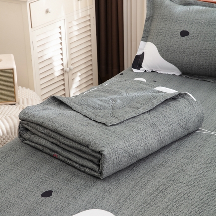 乐居坊2025新款亲肤舒适印花芦荟棉夏凉被四件套 乐萌熊