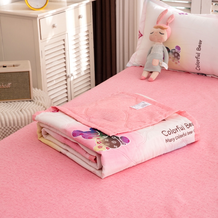 91家纺网 家纺一手货源 找家纺 乐居坊2025新款亲肤舒适印花芦荟棉夏凉被四件套 疯狂世界