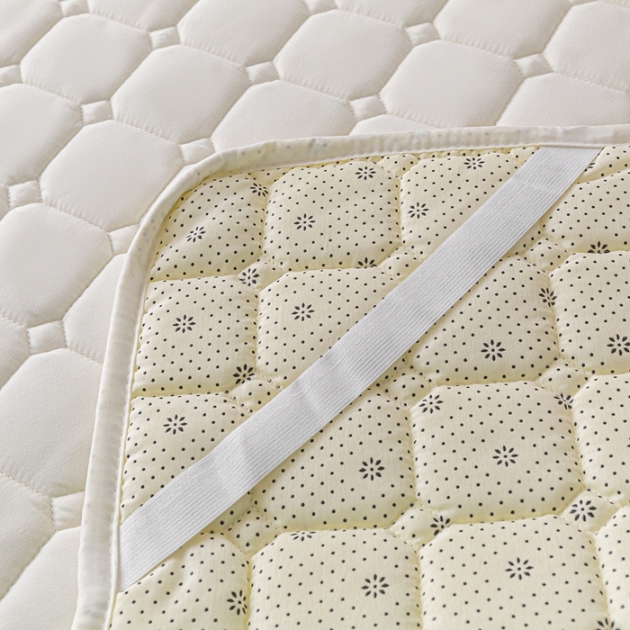 91家纺网 家纺一手货源 找家纺 欧邦 2025春夏新款四季款无印风纯色水洗棉床褥榻榻米床垫 床垫-本白