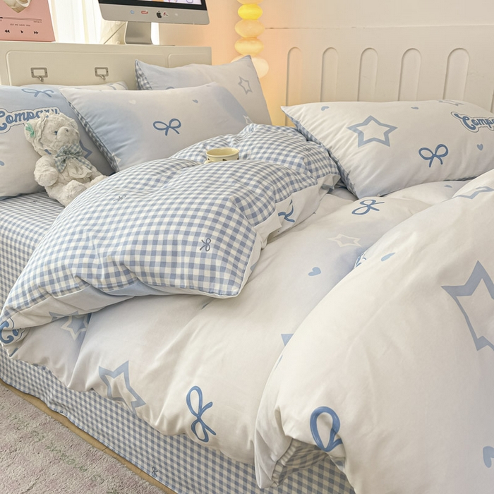 91家纺网 家纺一手货源 找家纺 晨希家居 2025新款全棉卡通活性印花四件套-梦境