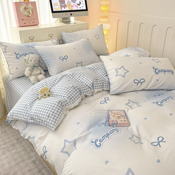 91家纺网 家纺一手货源 找家纺 晨希家居 2025新款全棉卡通印花简约款单被套-梦境