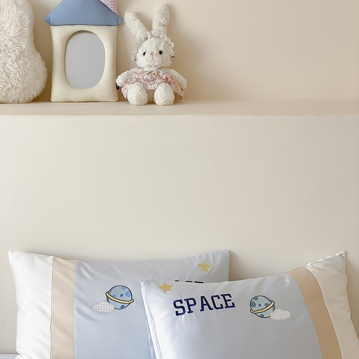 91家纺网 家纺一手货源 找家纺 （总）星野 2025新款超柔天丝棉精致刺绣贴布绣四件套-星际梦