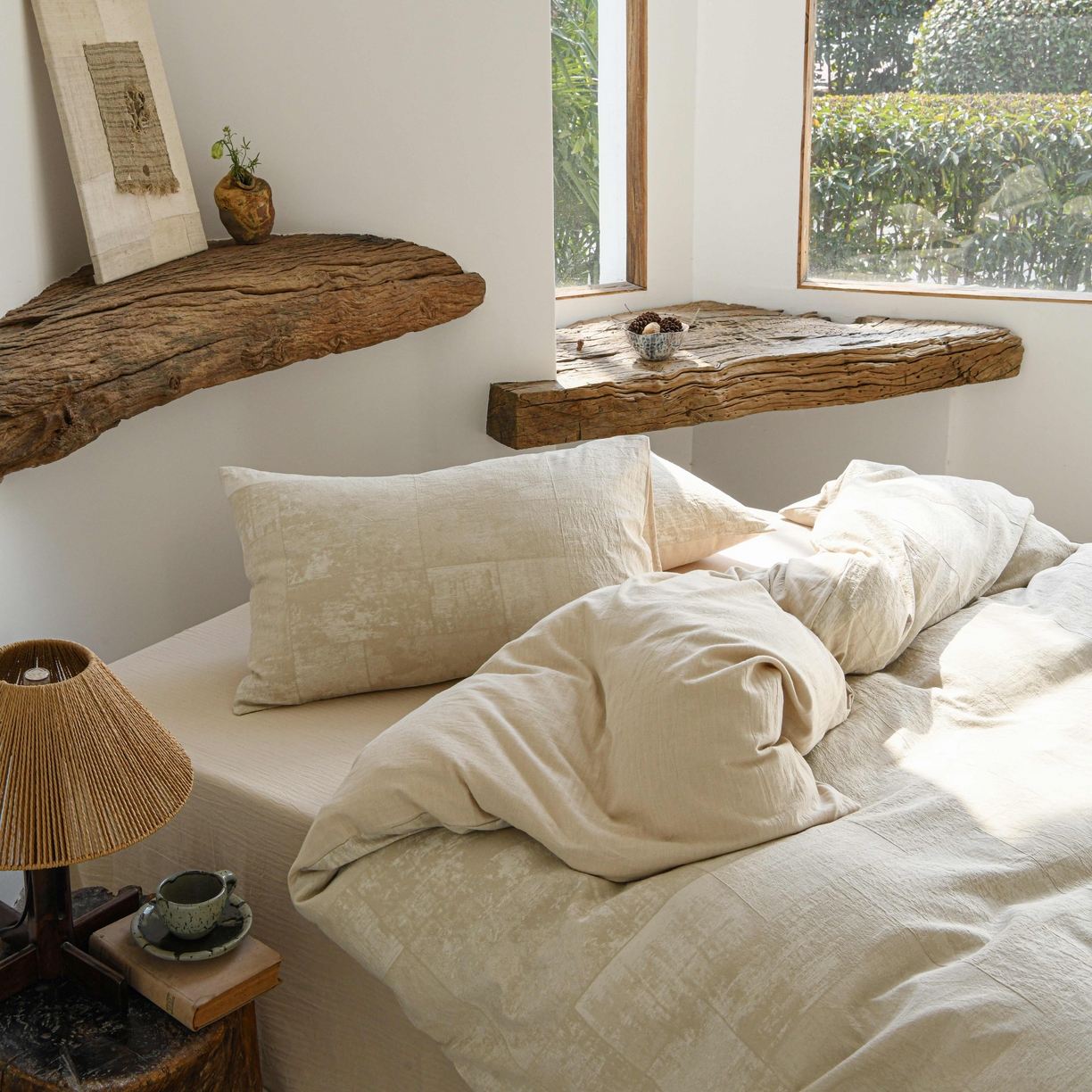 91家纺网 家纺一手货源 找家纺 云上 2025全棉色织大提花床品·侘寂空间   空间-米