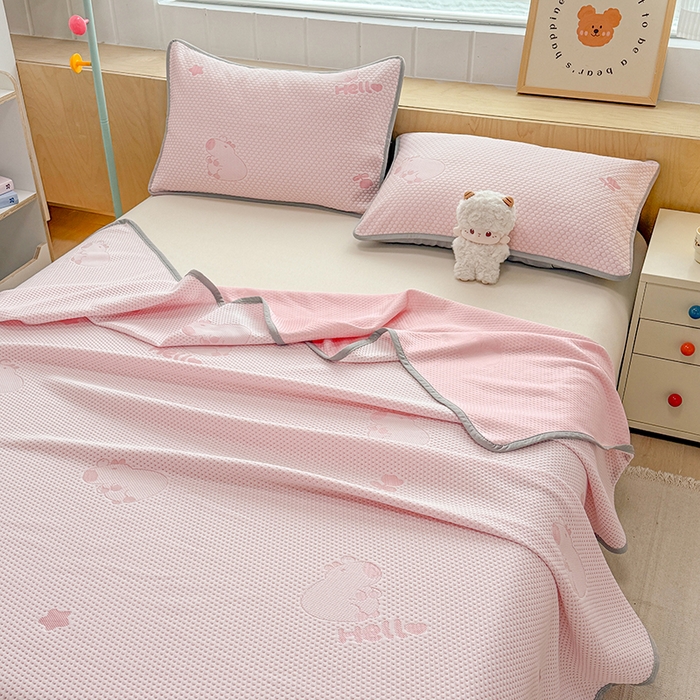 91家纺网 家纺一手货源 找家纺 （总）雪鲨家纺  2025新款凉豆豆夏凉被针织棉空调被冰豆豆夏被可机洗礼品跑量A类