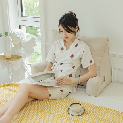 一兰家纺 2025新款单人床头靠垫护腰靠背靠枕大抱枕抱抱靠 抱抱靠-奶昔米