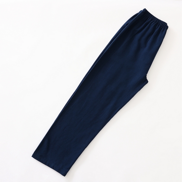 91家纺网 家纺一手货源 找家纺 伊嫚家居 2025新款无印日式双股全棉法兰绒家居服良品睡衣女纯棉直播秋冬款情侣睡衣 纯藏青色男