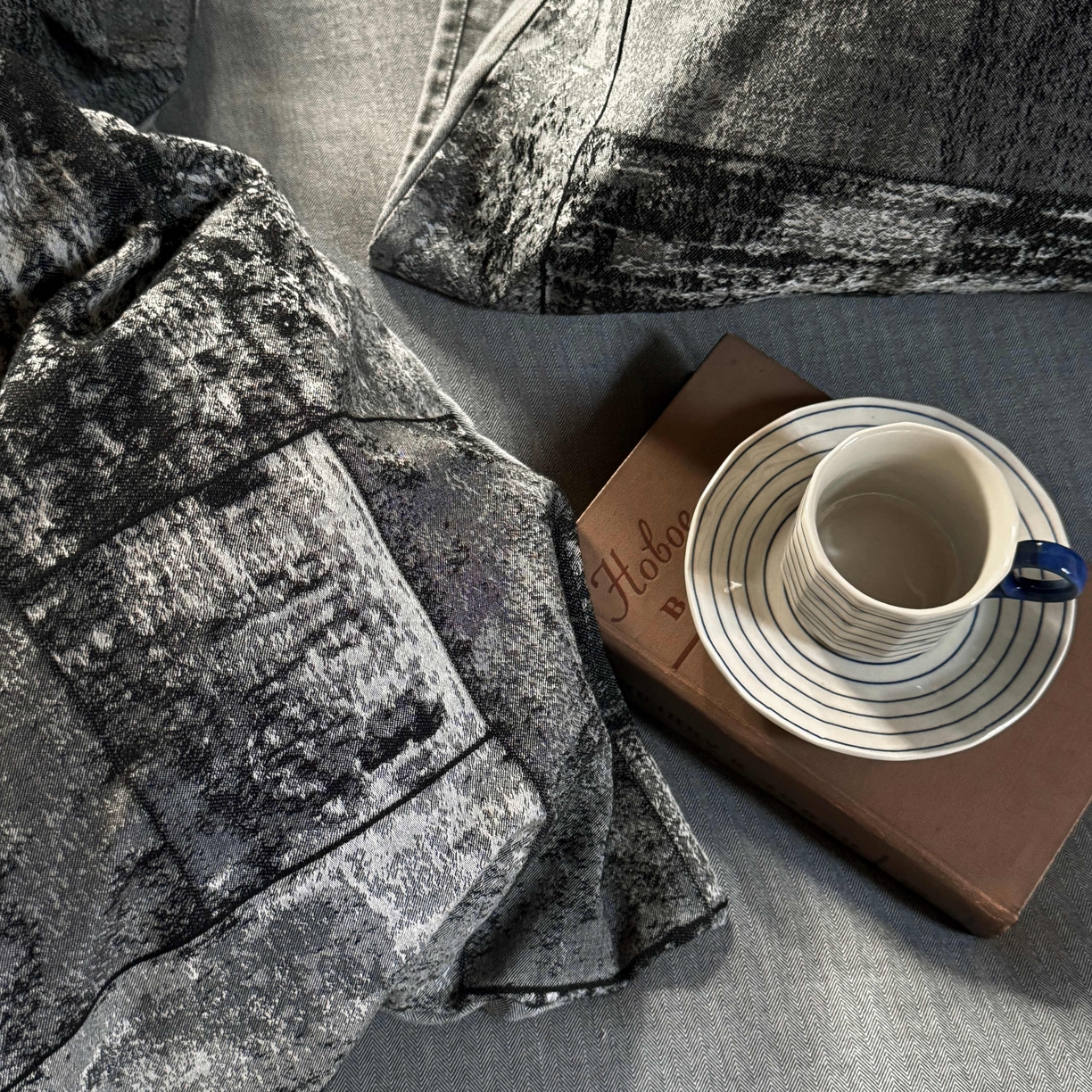 91家纺网 家纺一手货源 找家纺 （总）云上 2025全棉色织大提花床品·侘寂空间  