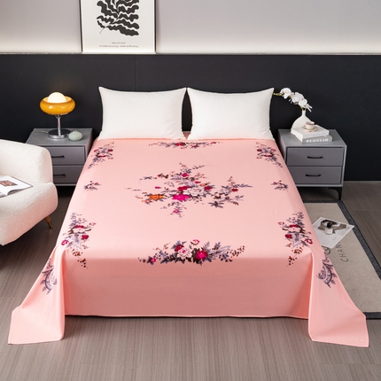 91家纺网 家纺一手货源 找家纺 居美良品 2025新款国民老上海床单 经典牡丹-玉色