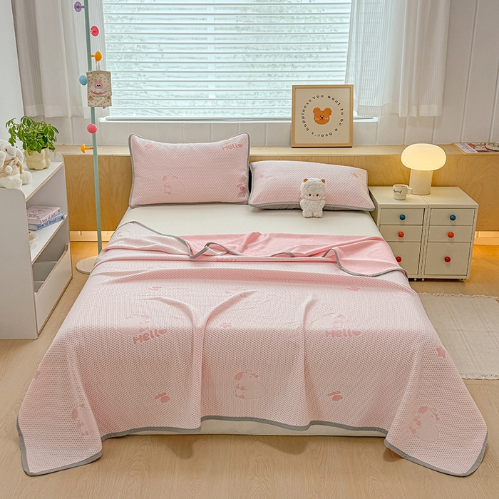 91家纺网 家纺一手货源 找家纺 （总）雪鲨家纺  2025新款凉豆豆夏凉被针织棉空调被冰豆豆夏被可机洗礼品跑量A类