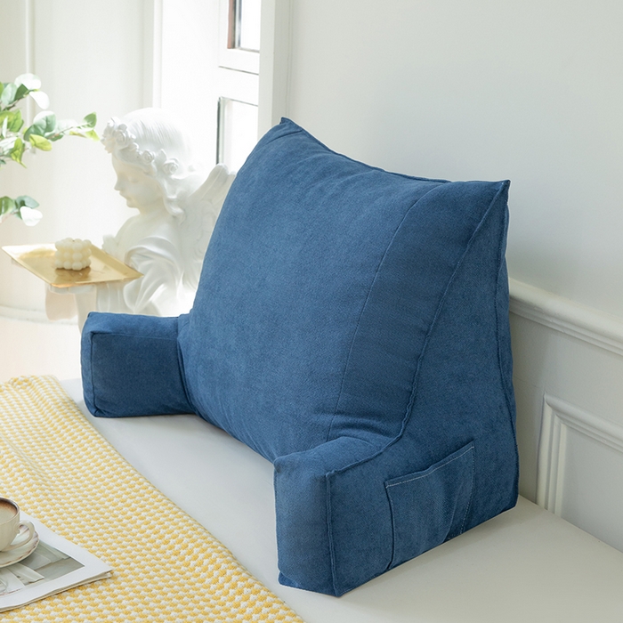 91家纺网 家纺一手货源 找家纺 一兰家纺 2025新款单人床头靠垫护腰靠背靠枕大抱枕抱抱靠 抱抱靠-雀舞蓝