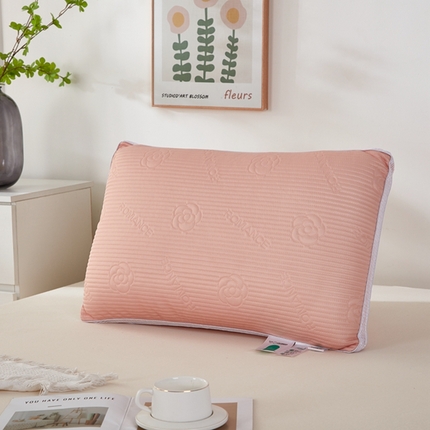 91家纺网 家纺一手货源 找家纺 （总）幸运草 2025新款玫瑰花凉感丝热熔枕芯 整张棉不变形压不扁成人枕头