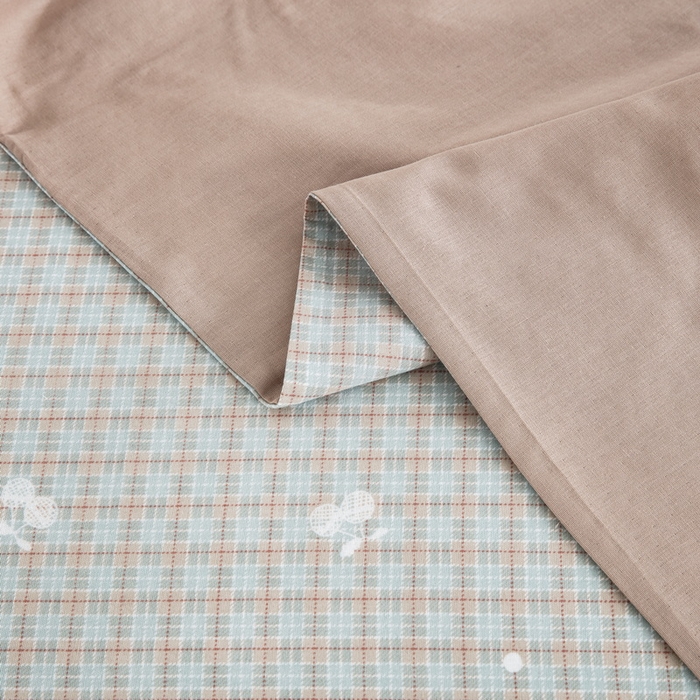 91家纺网 家纺一手货源 找家纺 鲁爱家纺供货 2025新款全棉双层纱绣花四件套 初语-月色咖