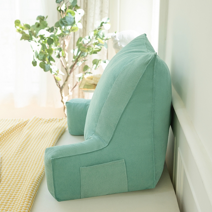 91家纺网 家纺一手货源 找家纺 一兰家纺 2025新款单人床头靠垫护腰靠背靠枕大抱枕抱抱靠 抱抱靠-釉绿色