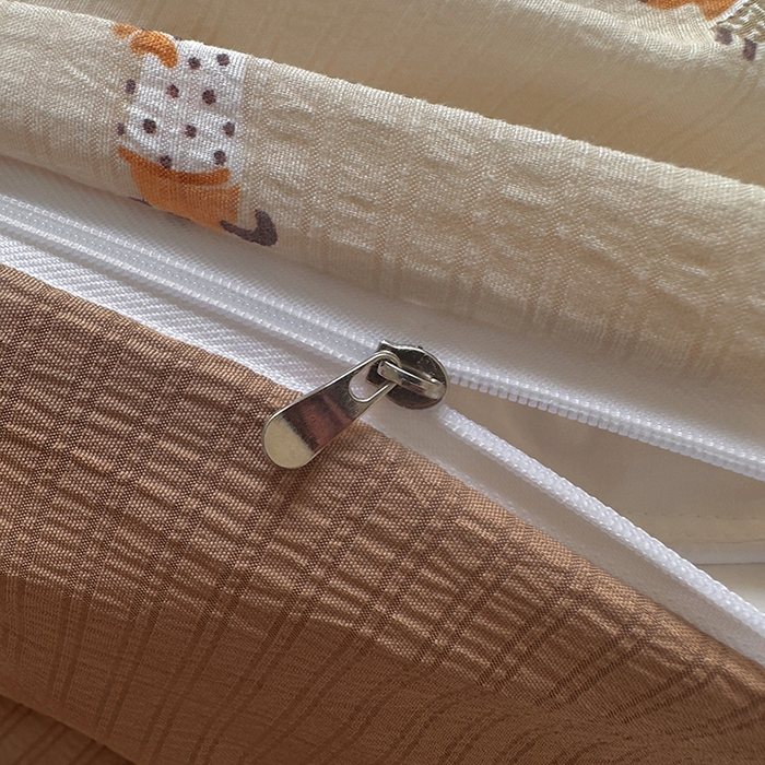 91家纺网 家纺一手货源 找家纺 王朝国际 2025新款直播热款有氧提花有氧双层纱碎花单被套 叮当汪