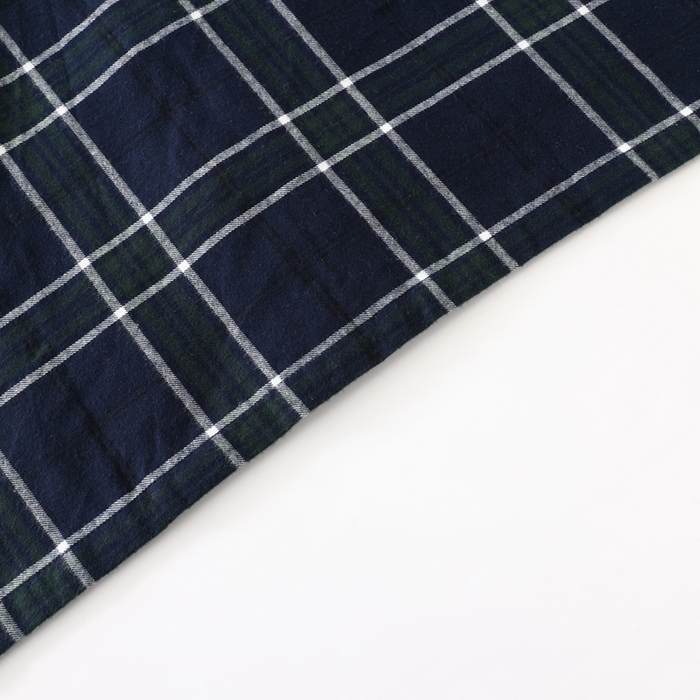 91家纺网 家纺一手货源 找家纺 伊嫚家居 2025新款无印日式双股全棉法兰绒家居服良品睡衣女纯棉直播秋冬款情侣睡衣 深绿色图案女