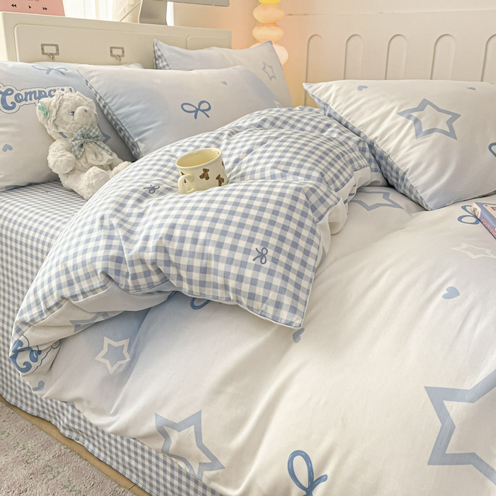 91家纺网 家纺一手货源 找家纺 晨希家居 2025新款全棉卡通活性印花四件套-梦境