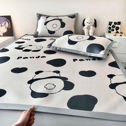 倾慕家纺 A类满天星凉感提花凉席 PP熊猫