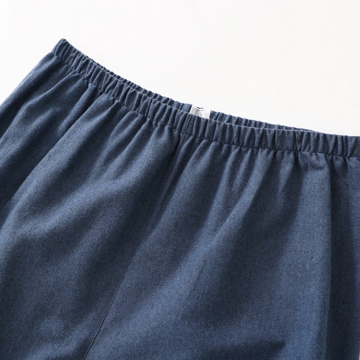 91家纺网 家纺一手货源 找家纺 伊嫚家居 2025新款无印日式双股全棉法兰绒家居服良品睡衣女纯棉直播秋冬款情侣睡衣 海军蓝纯色男