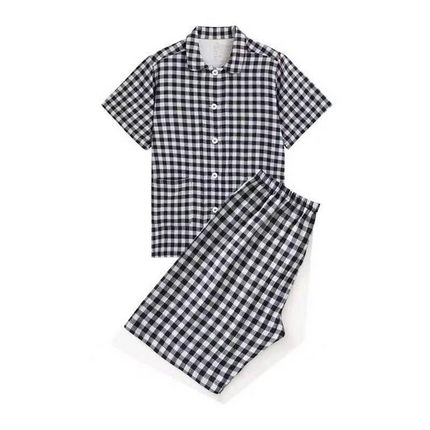 91家纺网 家纺一手货源 找家纺 （总）伊嫚家居 2025新款日式无印风良品全棉双层纱睡衣女纯棉短袖短裤睡衣夏季纯棉短袖家居服