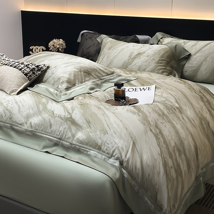 91家纺网 家纺一手货源 找家纺 （总）  2025新款夏季A类母婴级天丝棉印花四件套纯棉全棉高端数码印花丝滑裸睡长绒棉被套真丝床上用品