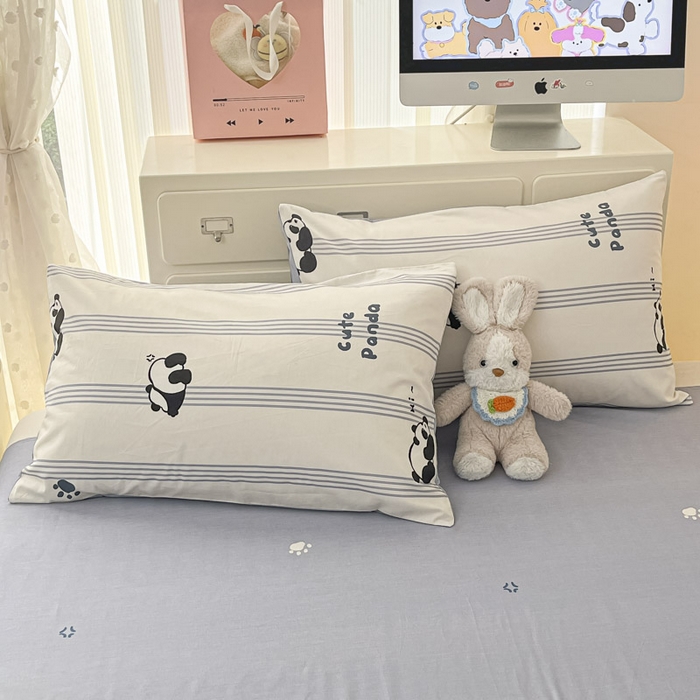 91家纺网 家纺一手货源 找家纺 晨希家居 2025新款全棉卡通印花简约款单被套-无忧熊仔