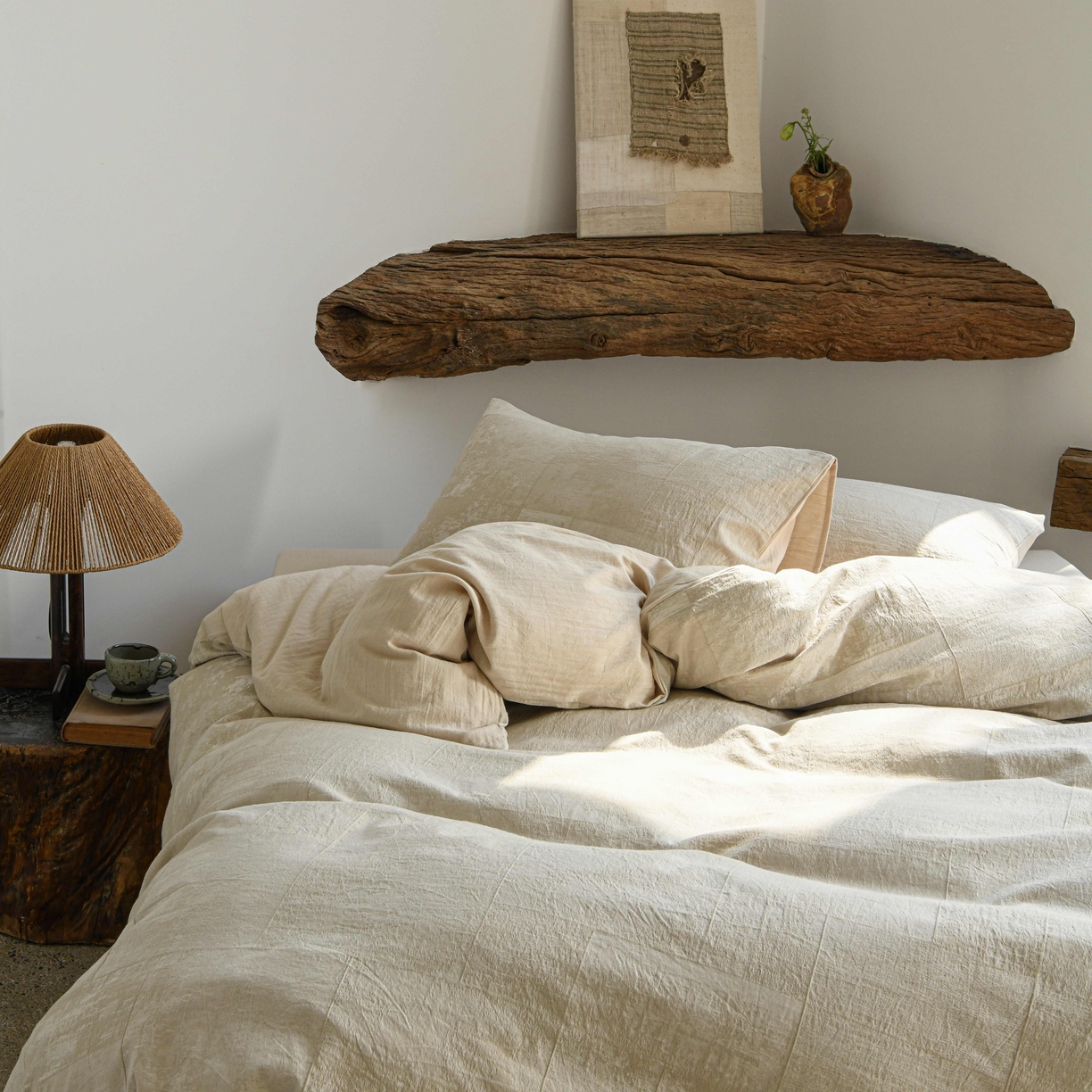 91家纺网 家纺一手货源 找家纺 云上 2025全棉色织大提花床品·侘寂空间   空间-米