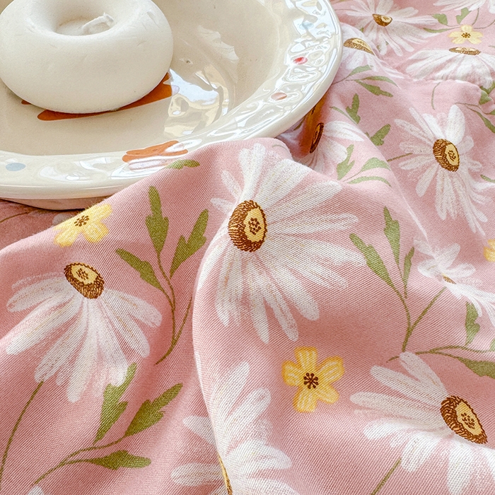 91家纺网 家纺一手货源 找家纺 雪鲨家纺  2025新款A类水洗棉夏被新疆棉花夏凉被空调被可机洗薄被子被芯 菊花粉