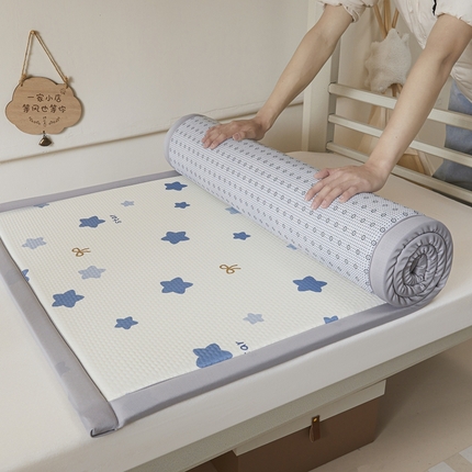 91家纺网 家纺一手货源 找家纺 （总）川悦生活 2025新款数码印花冰豆豆凉席床垫-学生床