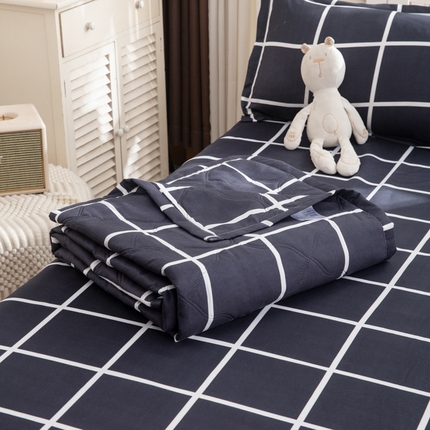 乐居坊2025新款亲肤舒适印花芦荟棉夏凉被四件套 梦格