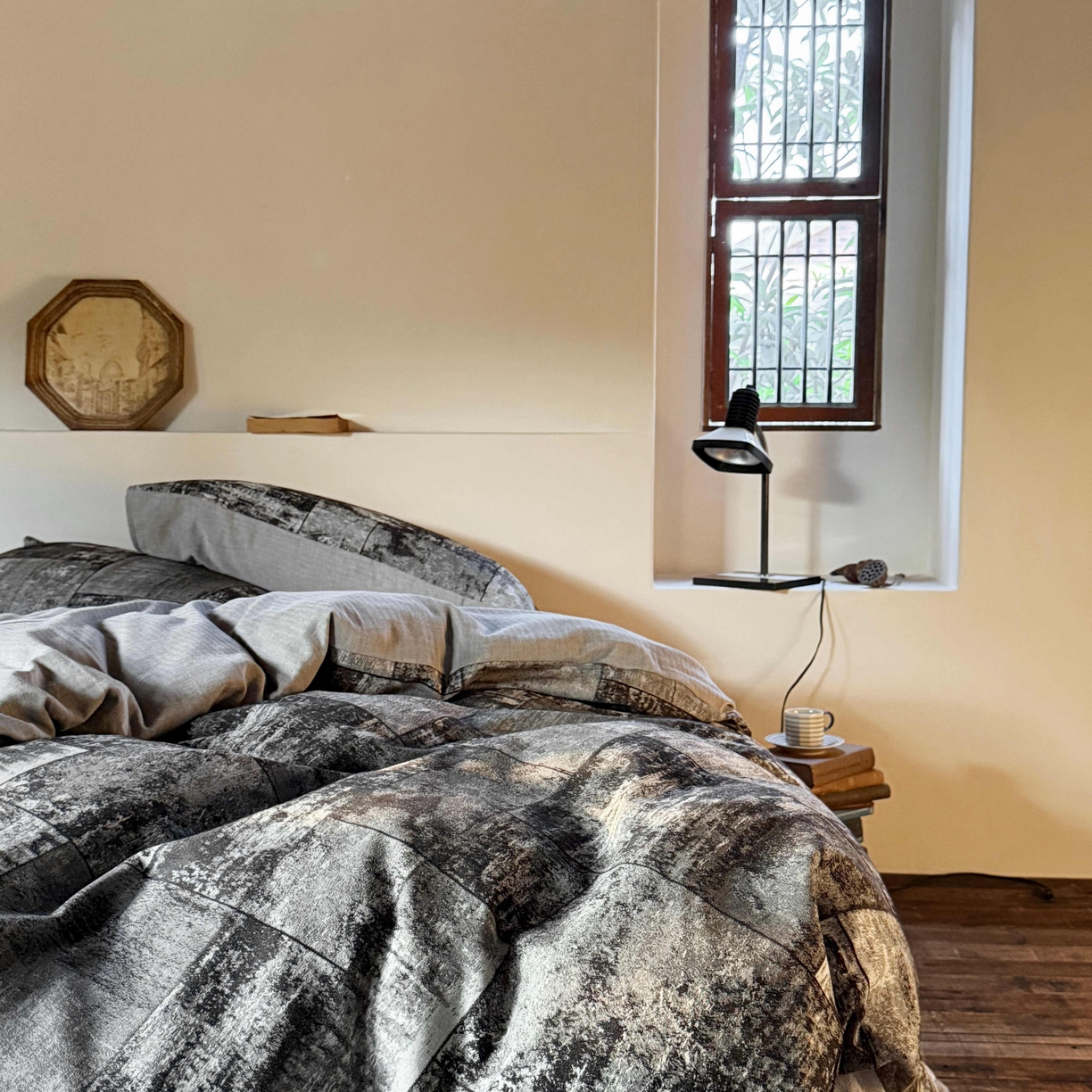 91家纺网 家纺一手货源 找家纺 （总）云上 2025全棉色织大提花床品·侘寂空间  