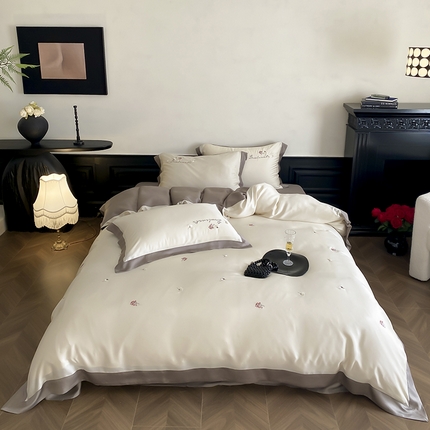 （总）时亿 2025新款80支兰精天丝四件套-花涧梦