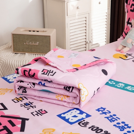 91家纺网 家纺一手货源 找家纺 （总）乐居坊2025新款亲肤舒适印花芦荟棉夏凉被四件套