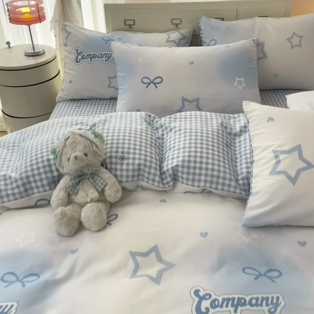 91家纺网 家纺一手货源 找家纺 晨希家居 2025新款全棉卡通印花简约款单被套-梦境