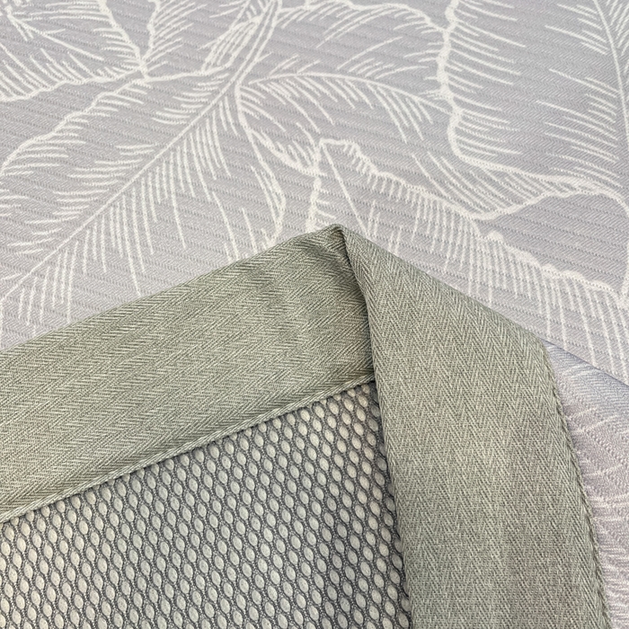 91家纺网 家纺一手货源 找家纺 星座家纺 2025新款复合提花凉感丝凉席三件套平铺款 叶之语-灰