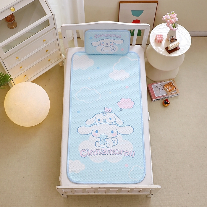 91家纺网 家纺一手货源 找家纺 2025新款3D凉豆豆大版三丽鸥正版授权儿童凉席夏被三件套 凉豆豆 大耳狗