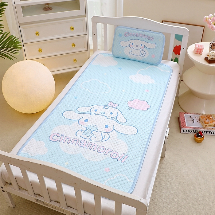 91家纺网 家纺一手货源 找家纺 2025新款3D凉豆豆大版三丽鸥正版授权儿童凉席夏被三件套 凉豆豆 大耳狗