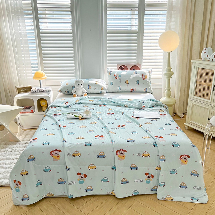 91家纺网 家纺一手货源 找家纺 （总）好梦来家纺（原锦茂家纺） 2025年新款A类数码印花纯色夏凉被凉感丝数夏被冰淇淋夏被空调被西瓜被真丝天丝